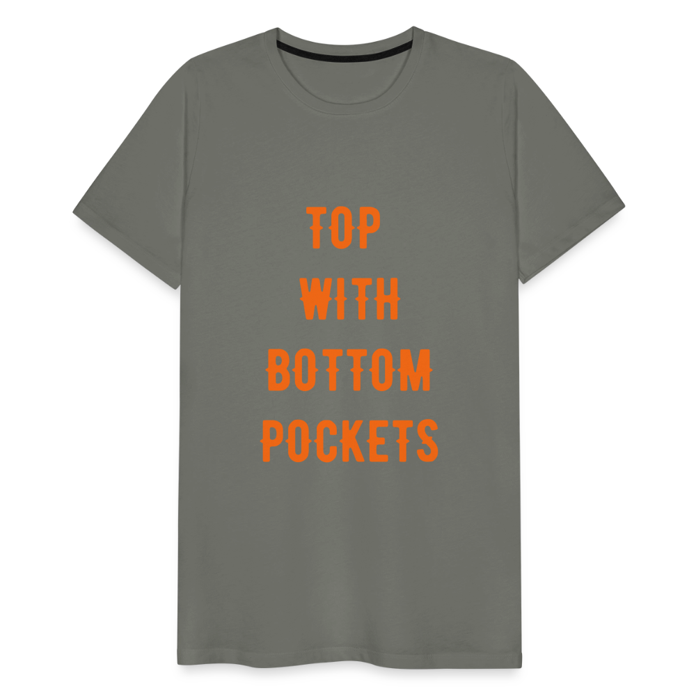 Top w/ Bottom Pockets - Men's Premium T-Shirt - asphalt gray