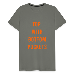 Top w/ Bottom Pockets - Men's Premium T-Shirt - asphalt gray