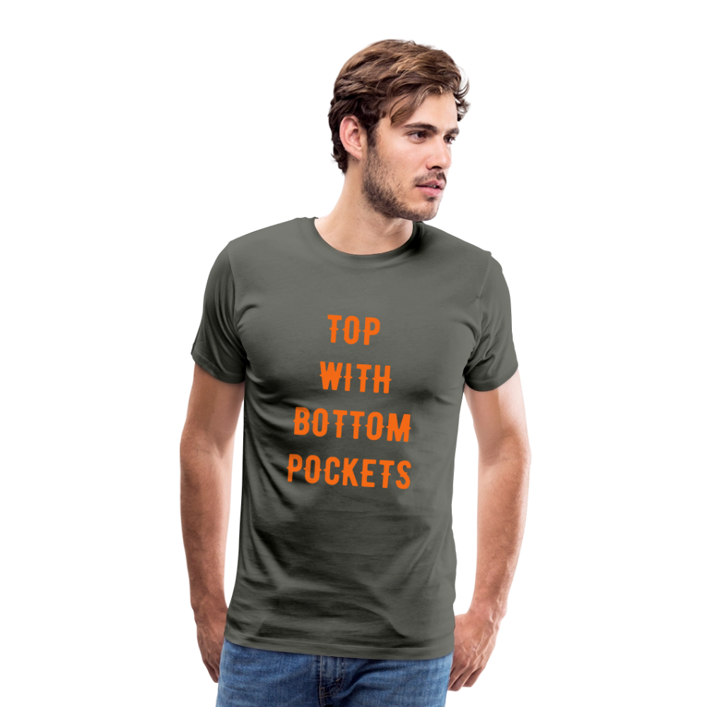 Top w/ Bottom Pockets - Men's Premium T-Shirt - asphalt gray