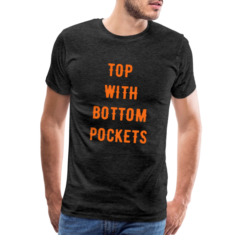 Top w/ Bottom Pockets - Men's Premium T-Shirt - charcoal grey
