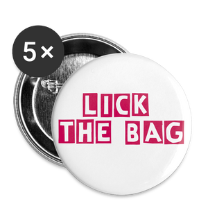 Lick The Bag Buttons large 2.2'' (5-pack - Bunny) - white