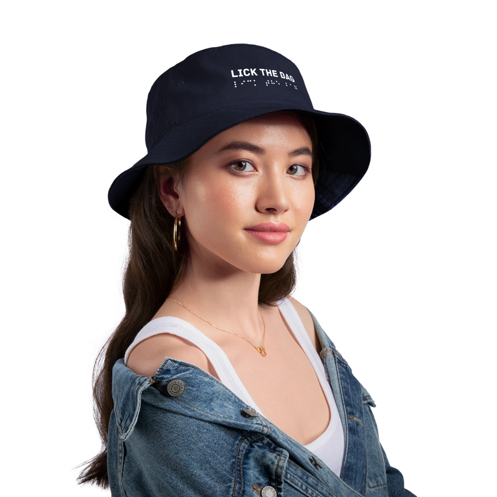 “Lick The Bag” Bucket Hat Brail - navy