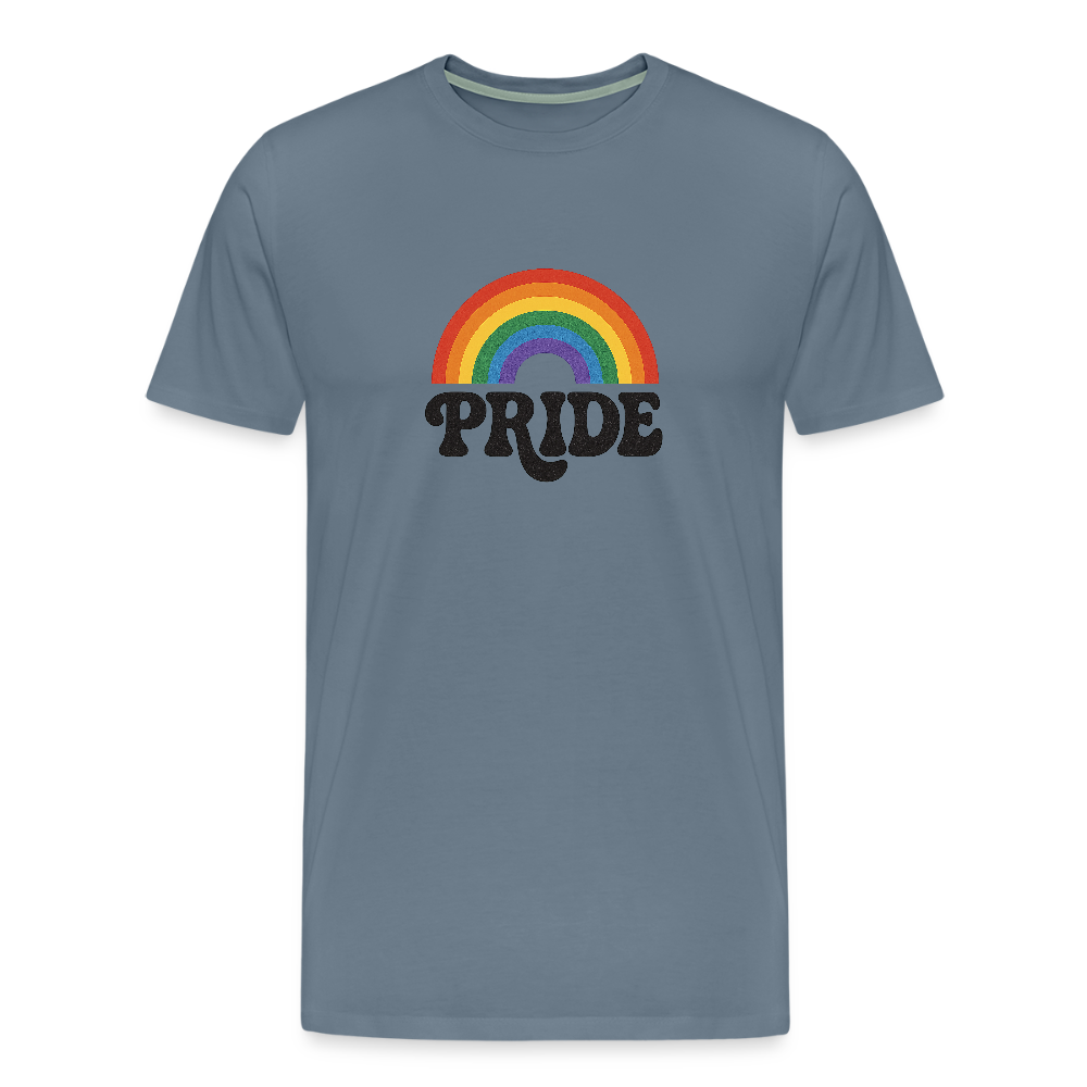 70’s Pride Logo Men's Premium T-Shirt - steel blue