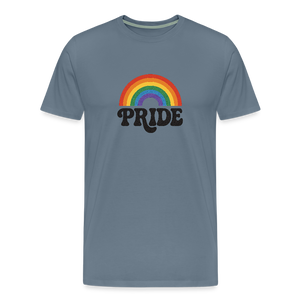 70’s Pride Logo Men's Premium T-Shirt - steel blue