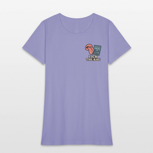 Women’s “Lick The Bag” Image Logo Tee - lavender