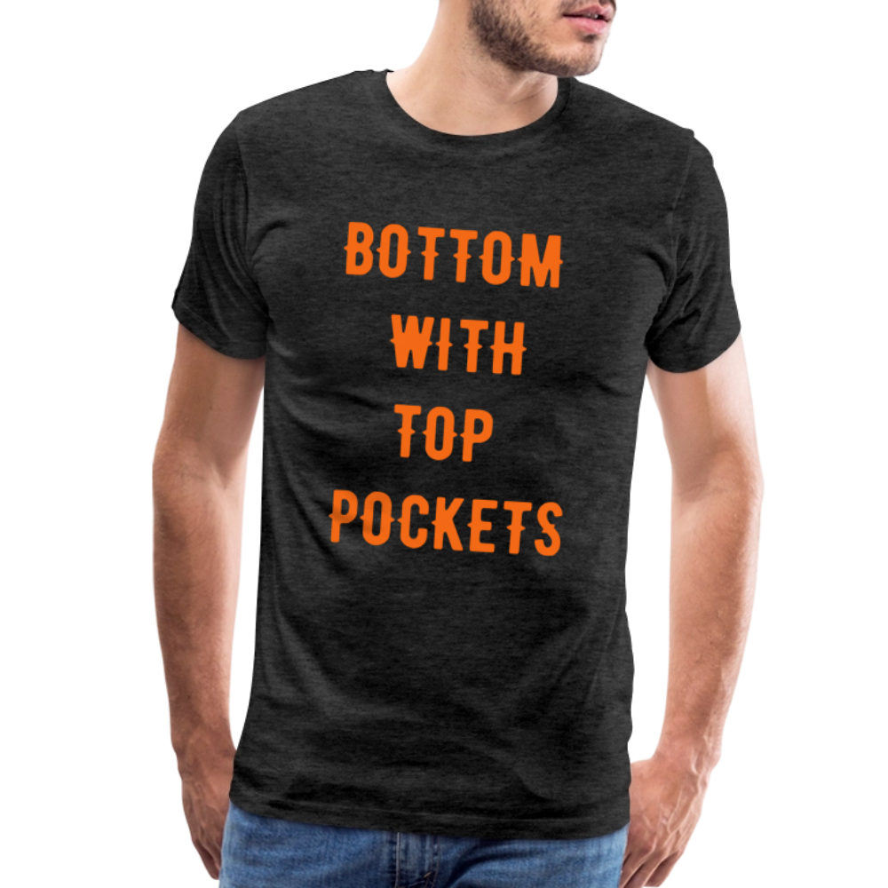 Bottom w/ Top Pockets - Men's Premium T-Shirt - charcoal grey