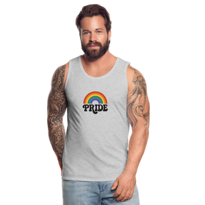 70’s Pride Logo Men’s Premium Tank - heather gray