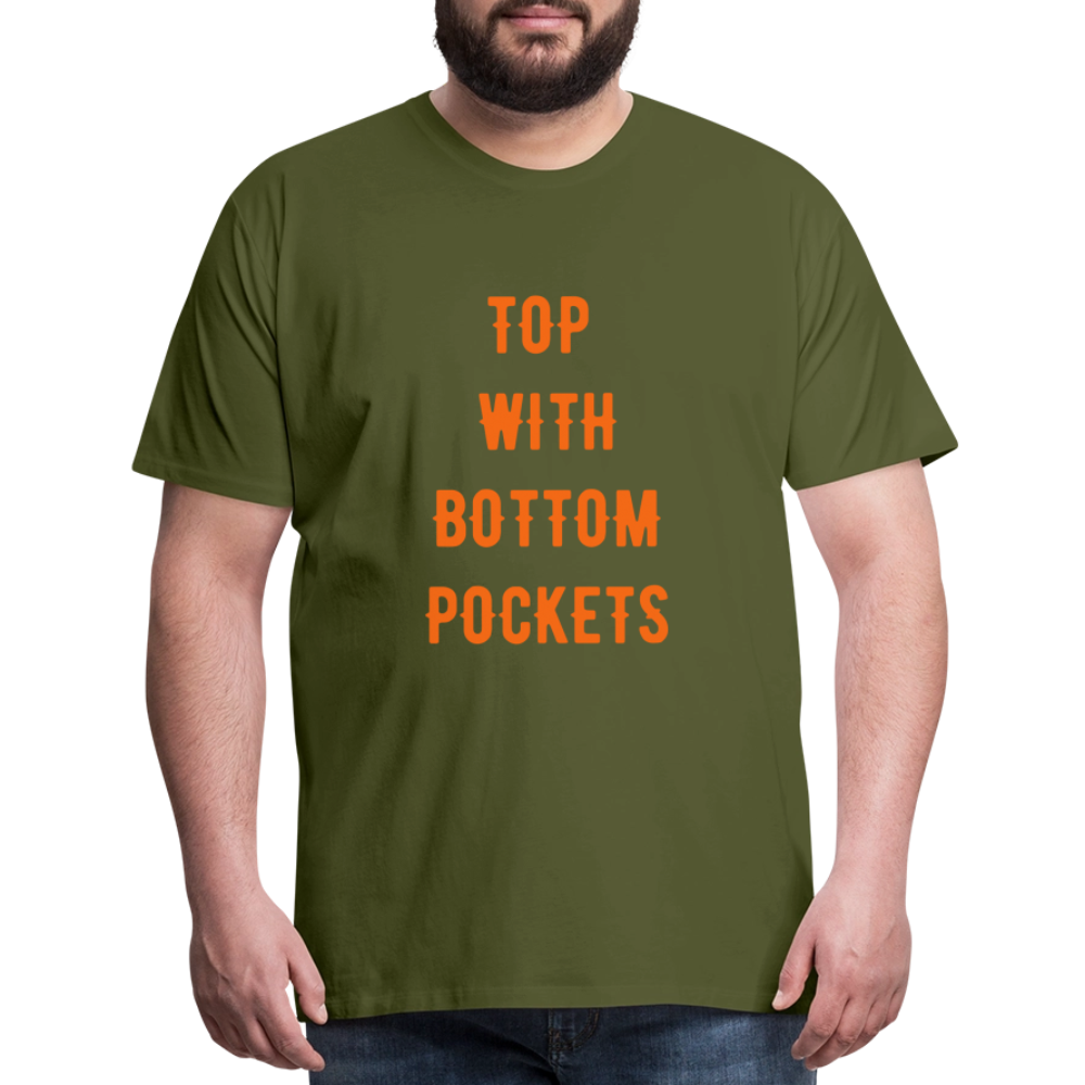 Top w/ Bottom Pockets - Men's Premium T-Shirt - olive green