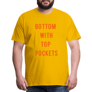 Bottom w/ Top Pockets - Men's Premium T-Shirt - sun yellow