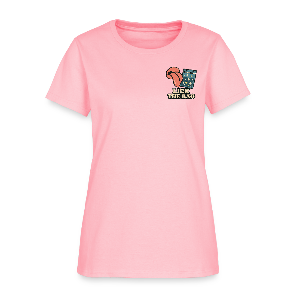 Women’s “Lick The Bag” Image Logo Tee - pink