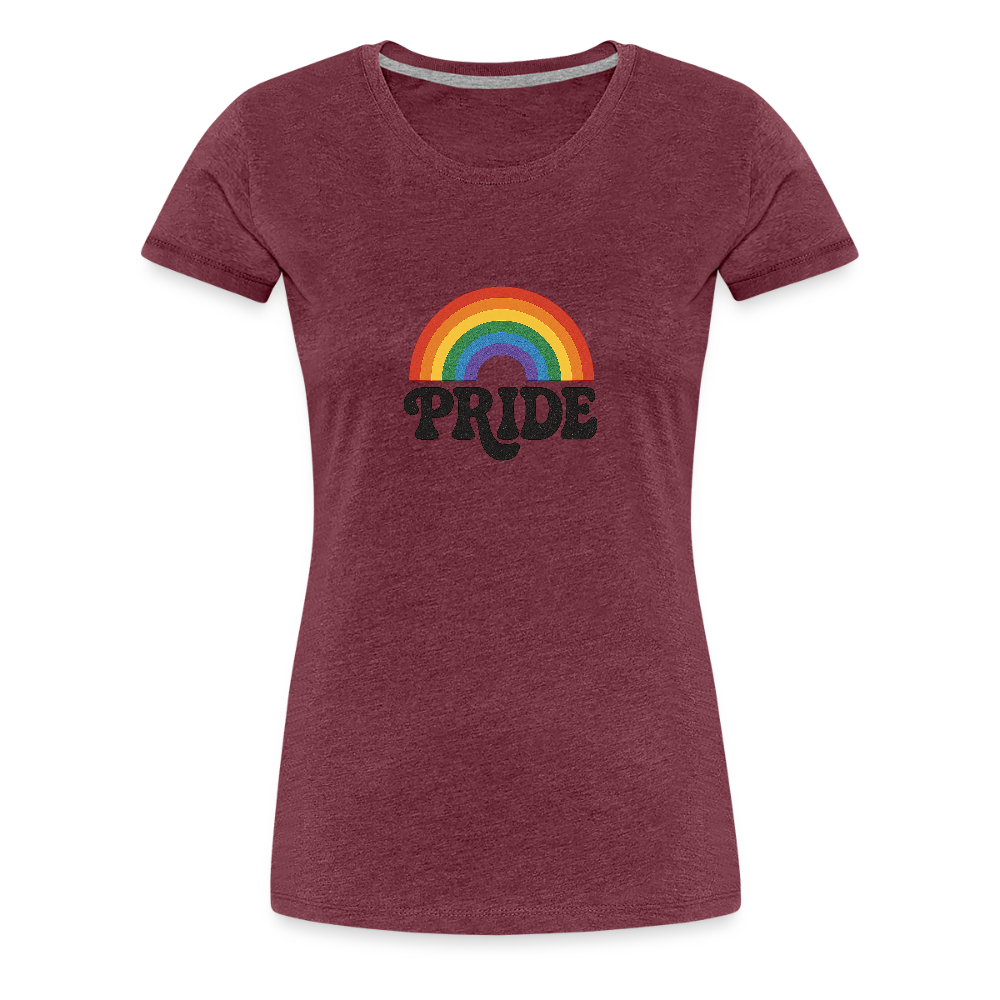 70’s Pride Logo Women’s Premium T-Shirt - heather burgundy