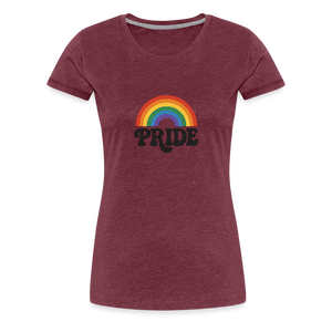 70’s Pride Logo Women’s Premium T-Shirt - heather burgundy
