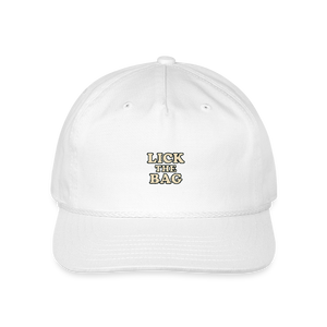 Vintage Wash “Lick The Bag” Text Logo Cap - white