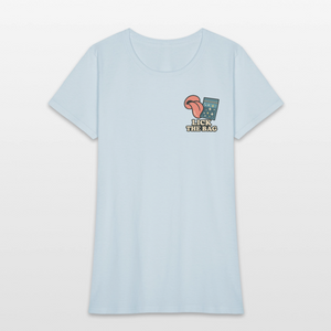 Women’s “Lick The Bag” Image Logo Tee - light blue