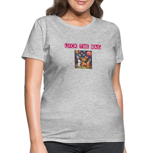 Women’s “Lick The Bag” Bunny Logo Tee - heather gray