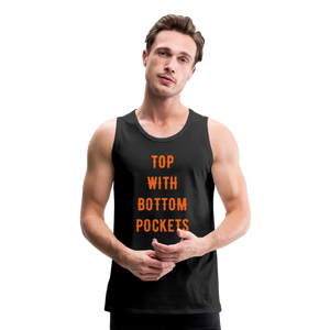 Top w/ Bottom Pockets - Men's Premium Tank Top - black