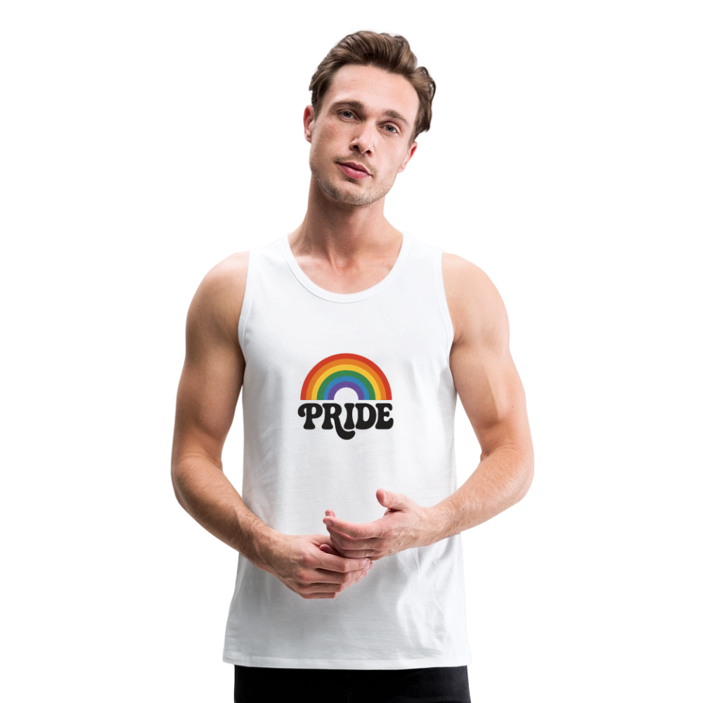 70’s Pride Logo Men’s Premium Tank - white