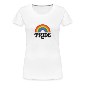 70’s Pride Logo Women’s Premium T-Shirt - white
