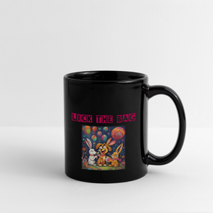 “Lick The Bag” Bunny Full Color Mug - black