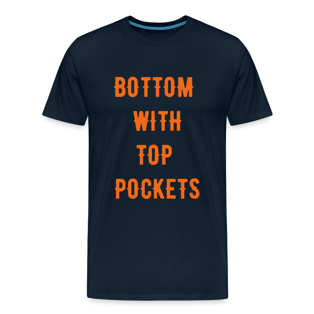 Bottom w/ Top Pockets - Men's Premium T-Shirt - deep navy