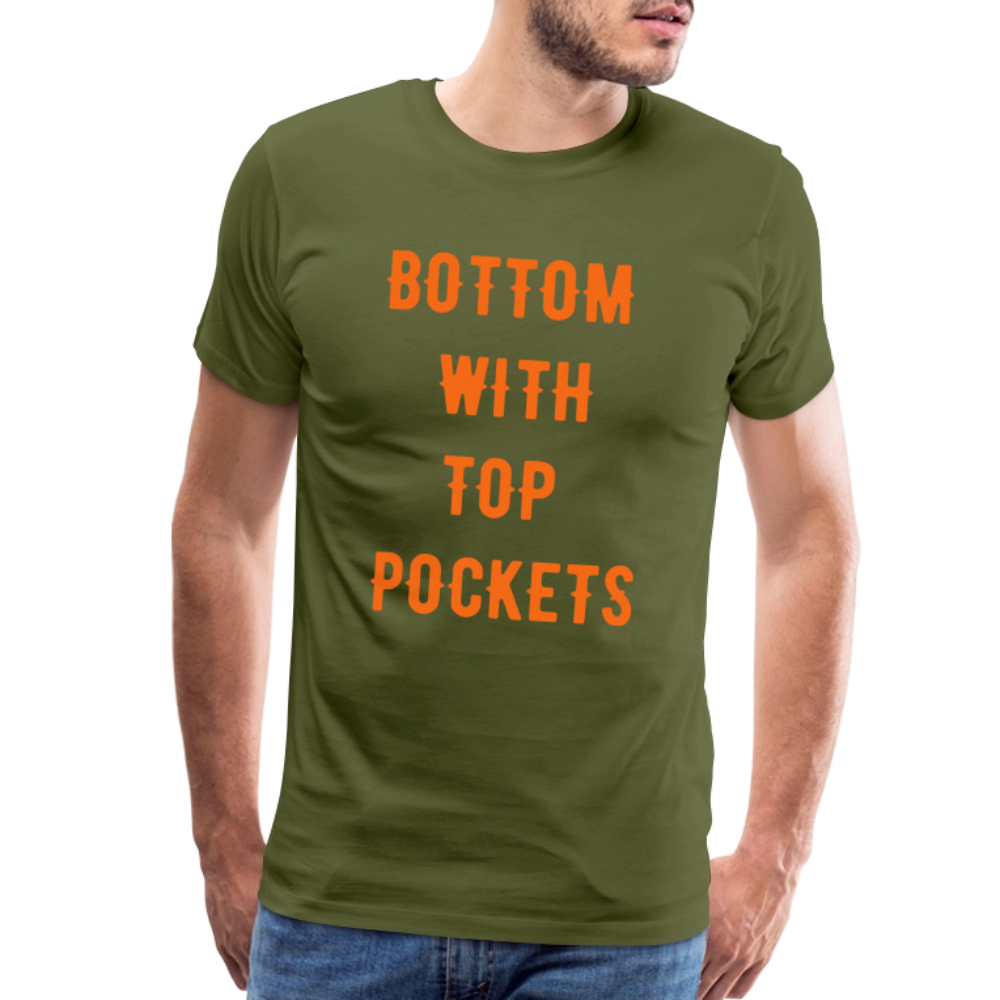 Bottom w/ Top Pockets - Men's Premium T-Shirt - olive green