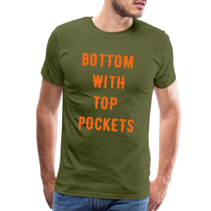 Bottom w/ Top Pockets - Men's Premium T-Shirt - olive green