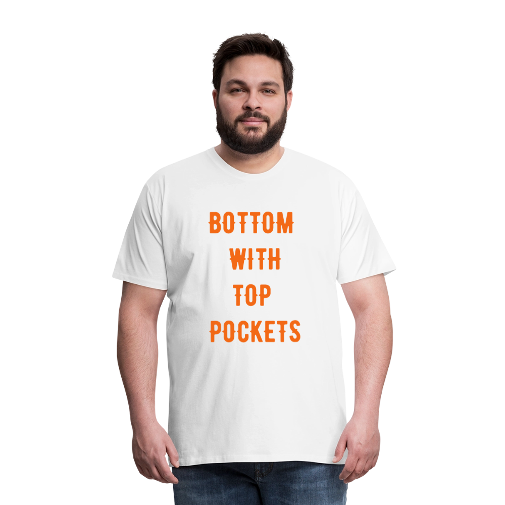 Bottom w/ Top Pockets - Men's Premium T-Shirt - white