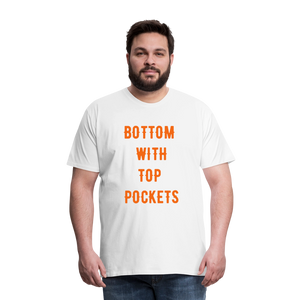 Bottom w/ Top Pockets - Men's Premium T-Shirt - white