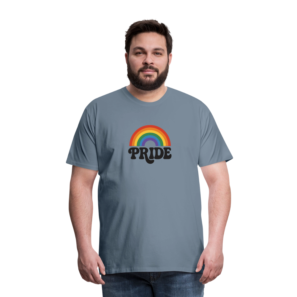 70’s Pride Logo Men's Premium T-Shirt - steel blue