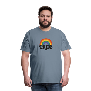 70’s Pride Logo Men's Premium T-Shirt - steel blue