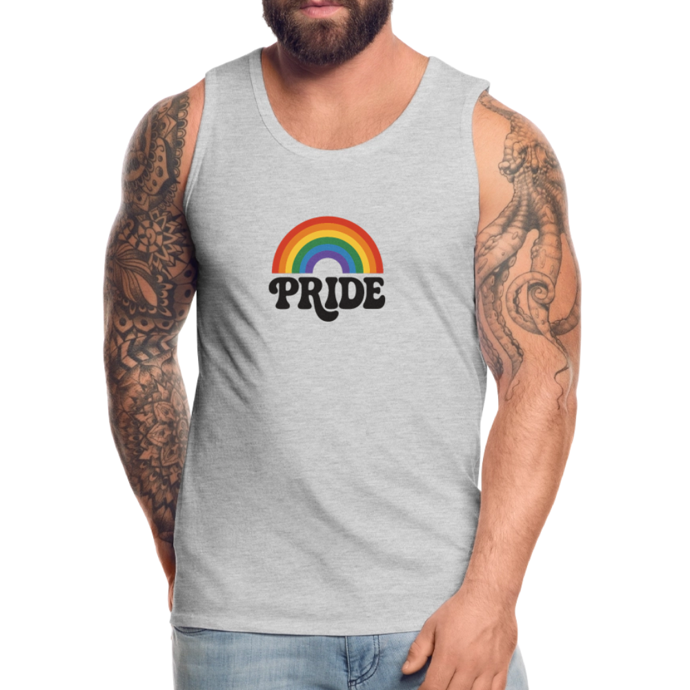 70’s Pride Logo Men’s Premium Tank - heather gray