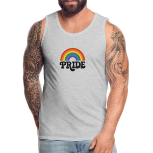 70’s Pride Logo Men’s Premium Tank - heather gray