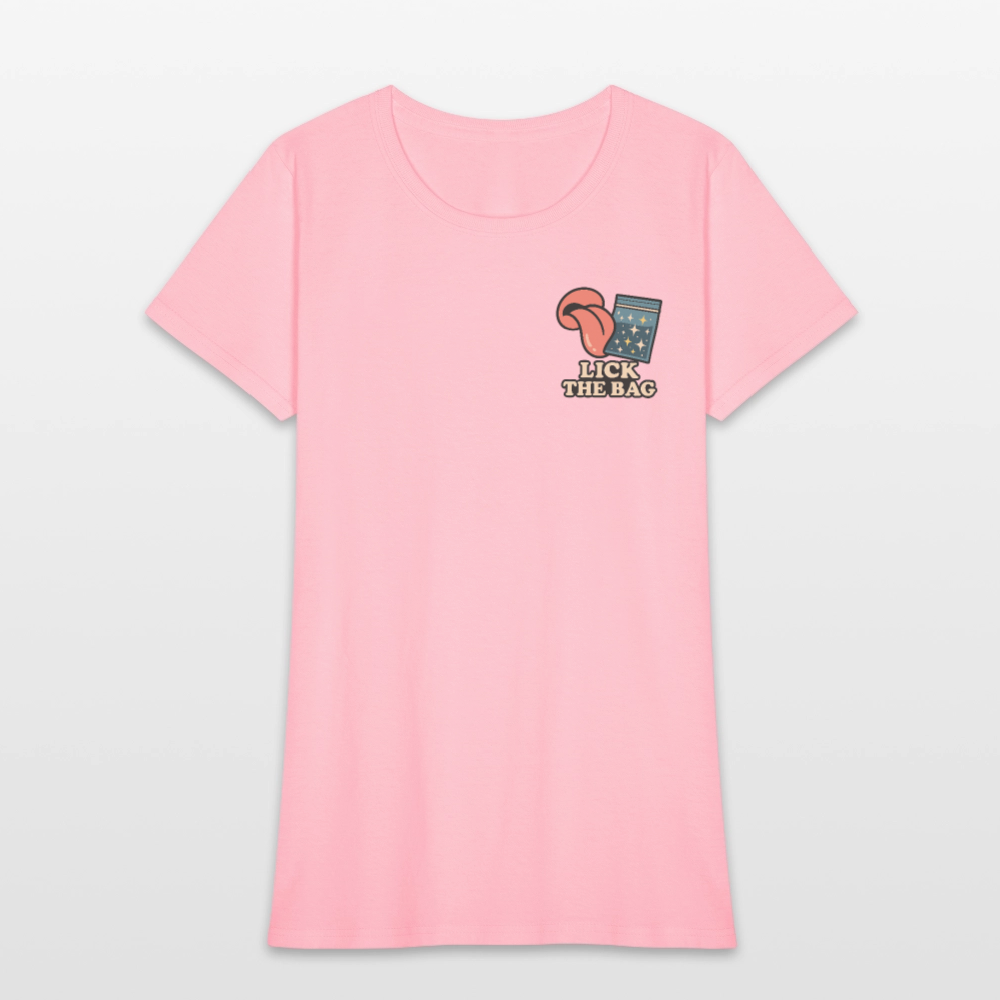 Women’s “Lick The Bag” Image Logo Tee - pink