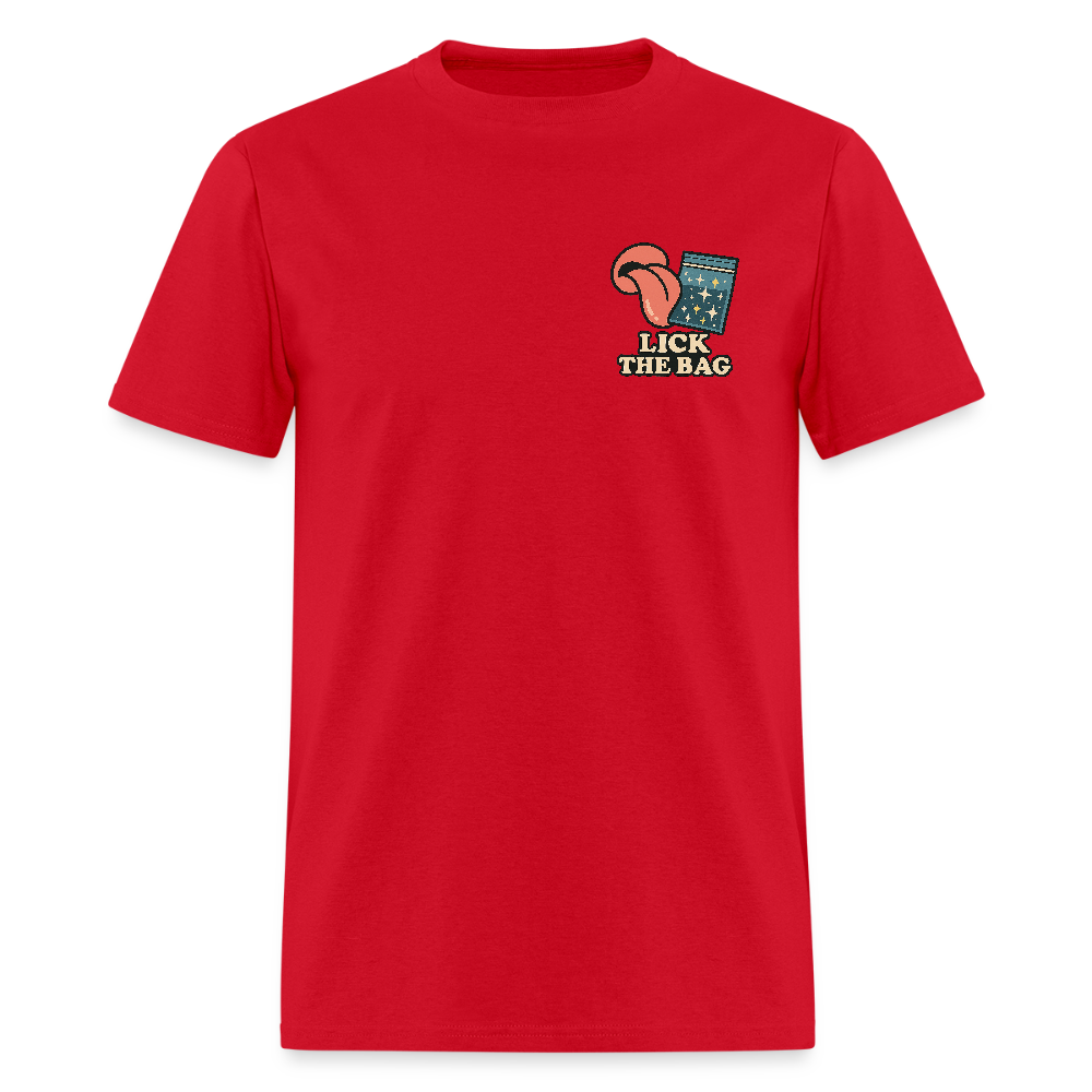 Unisex Lick The Bag T-Shirt (w/ Image) - red
