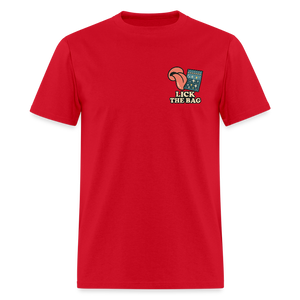 Unisex Lick The Bag T-Shirt (w/ Image) - red
