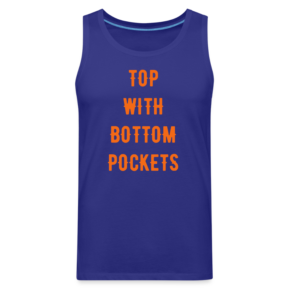 Top w/ Bottom Pockets - Men's Premium Tank Top - royal blue