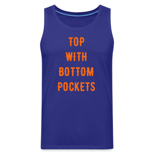 Top w/ Bottom Pockets - Men's Premium Tank Top - royal blue