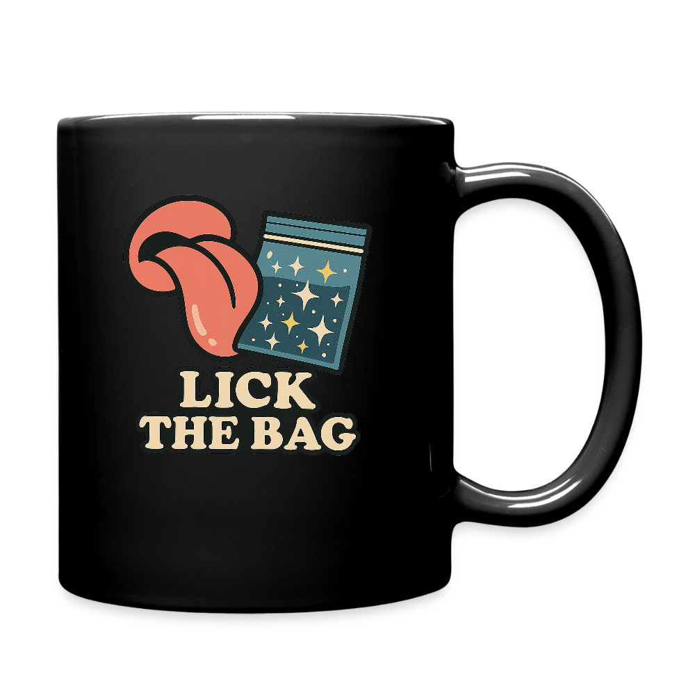 “Lick The Bag” w/ Image Full Color Mug - black