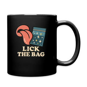 “Lick The Bag” w/ Image Full Color Mug - black