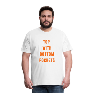 Top w/ Bottom Pockets - Men's Premium T-Shirt - white