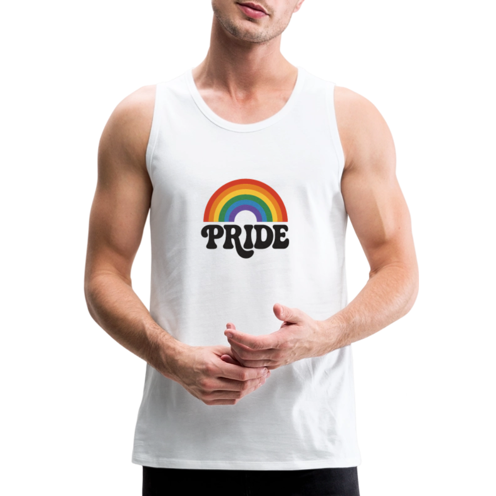 70’s Pride Logo Men’s Premium Tank - white
