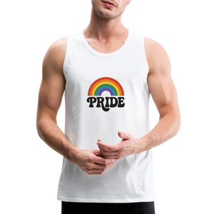 70’s Pride Logo Men’s Premium Tank - white