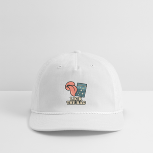 Vintage Wash “Lick The Bag” Image Logo Cap - white