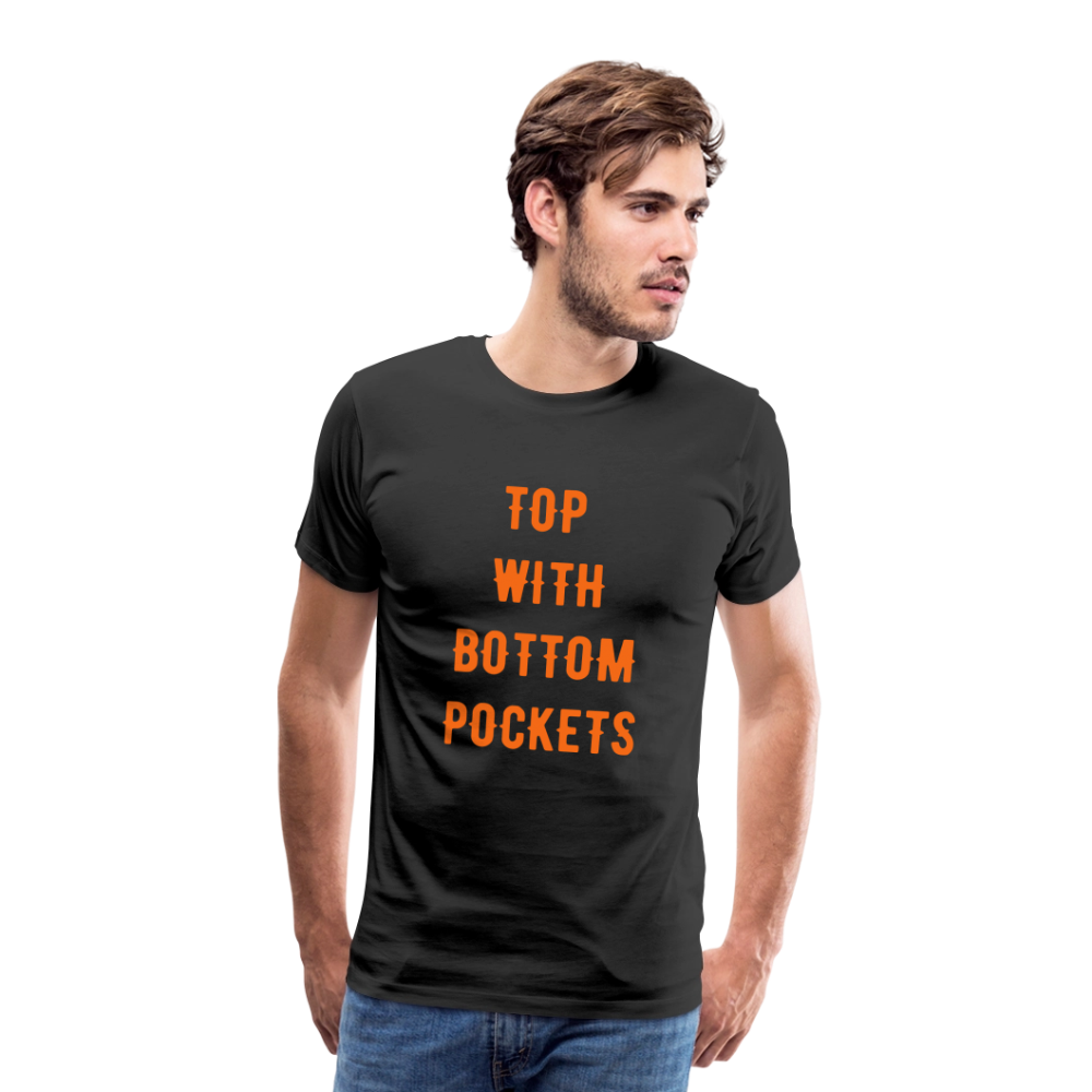 Top w/ Bottom Pockets - Men's Premium T-Shirt - black