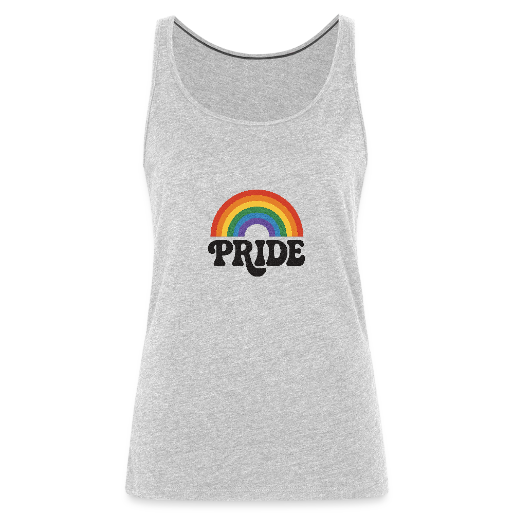 70’s Pride Logo Women’s Premium Tank Top - heather gray
