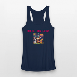 Women’s “Lick The Bag” Performance Racerback Tank - Bunny - navy