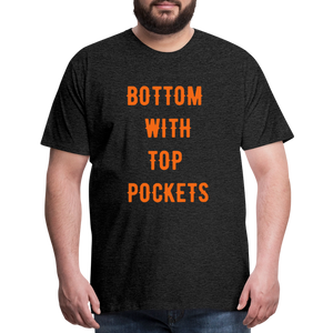 Bottom w/ Top Pockets - Men's Premium T-Shirt - charcoal grey