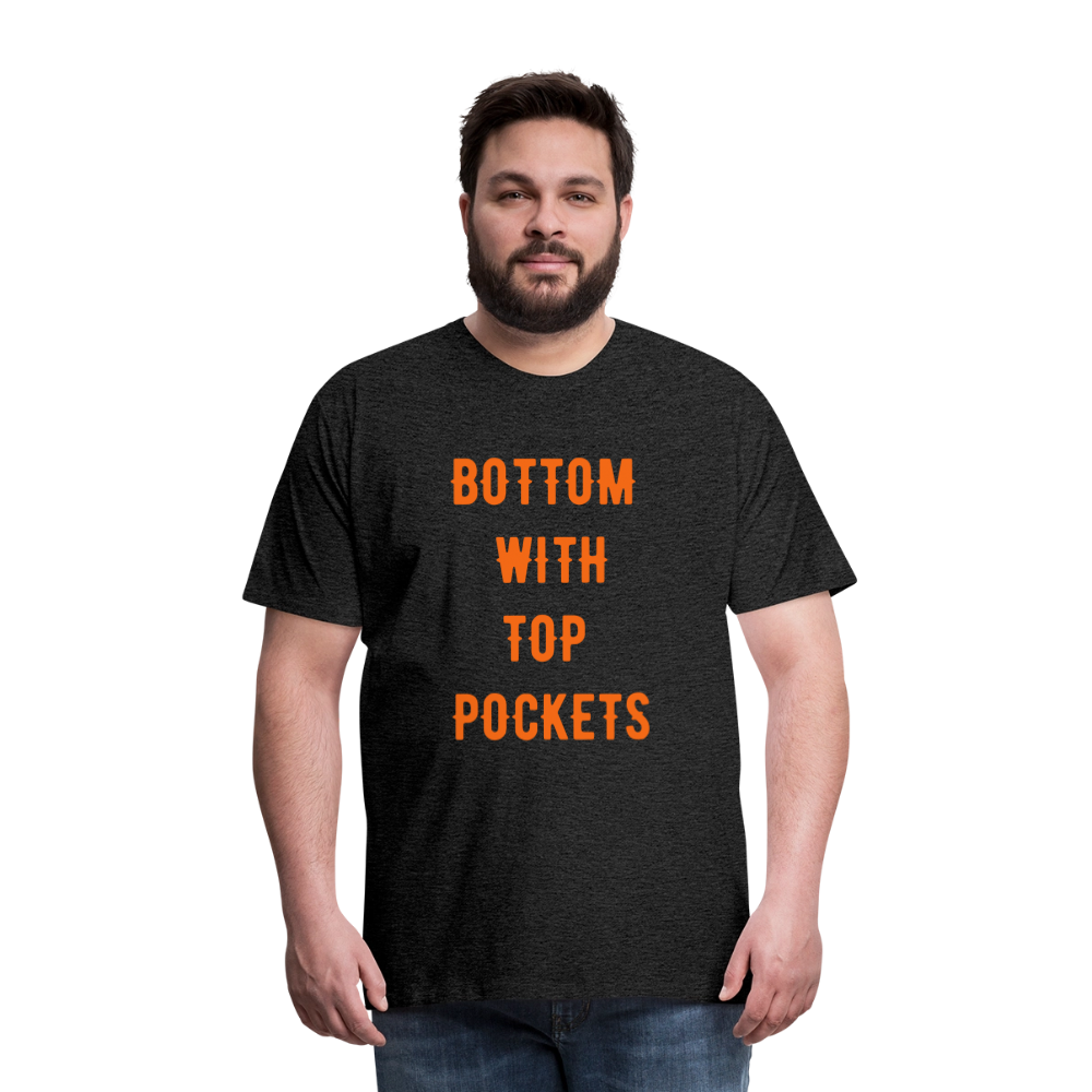 Bottom w/ Top Pockets - Men's Premium T-Shirt - charcoal grey