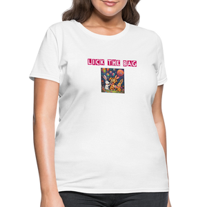Women’s “Lick The Bag” Bunny Logo Tee - white