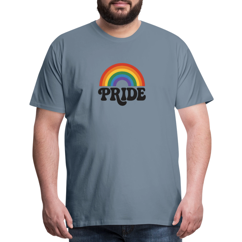 70’s Pride Logo Men's Premium T-Shirt - steel blue